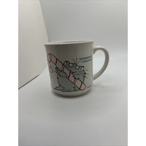 Sandra Boynton MMMMMERRY CHRISTMAS Cat And Candy Cane Coffee Mug Tea Cup JAPAN